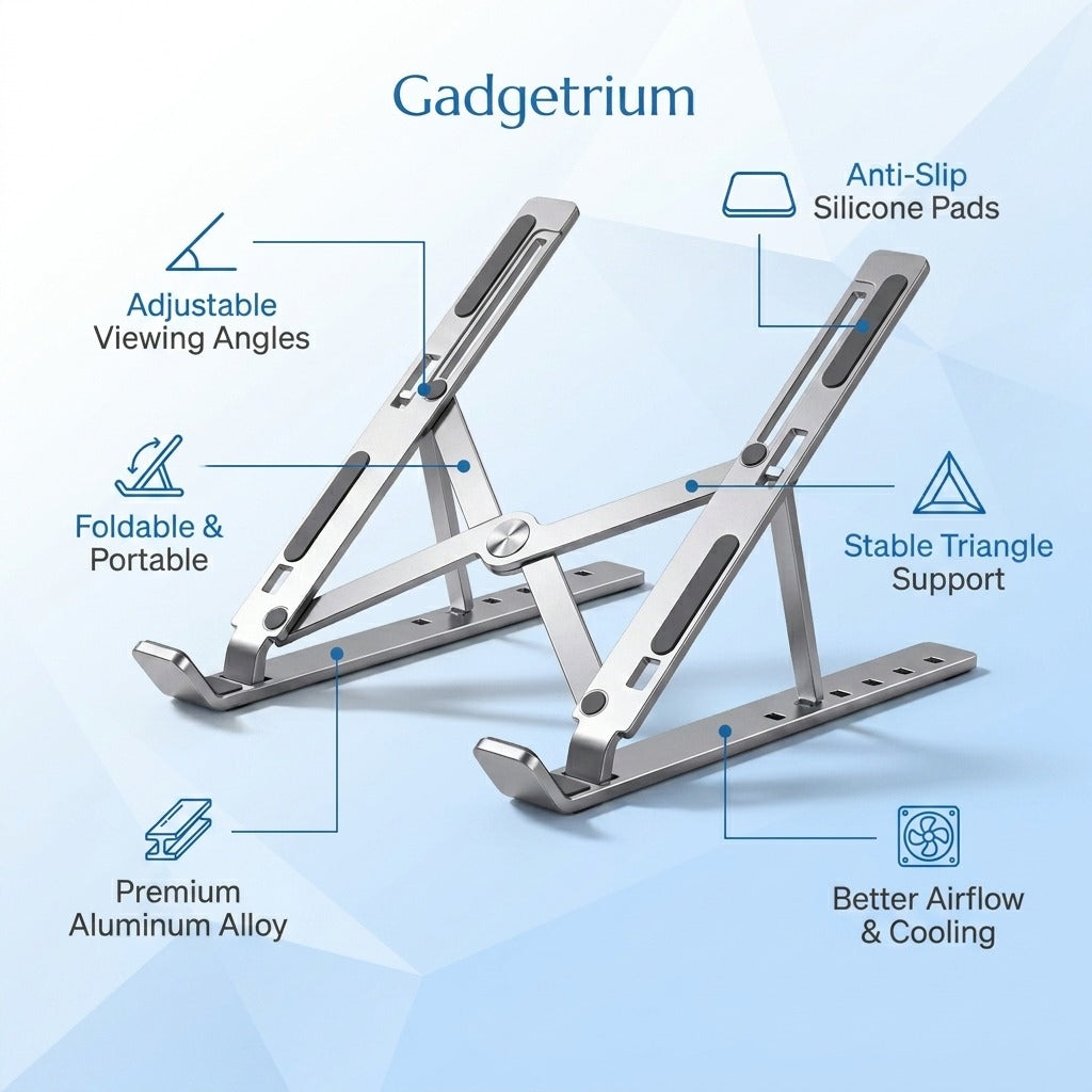 Gadgetrium ProFold: Premium Adjustable Aluminum Laptop Stand